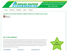 Tablet Screenshot of grandrapidshydroseeding.com